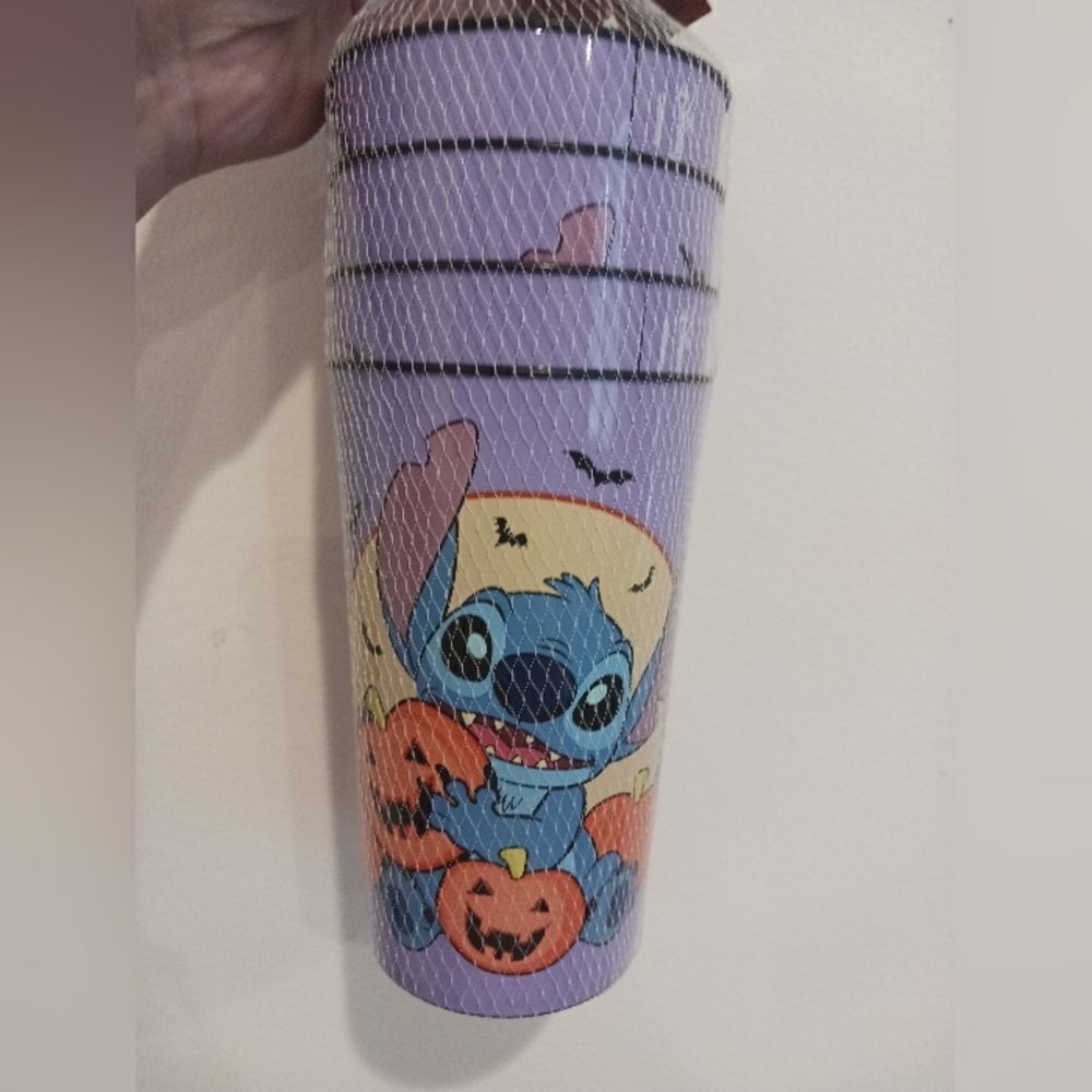 4 Pack Disney Halloween Lilo And Stitch Pumpkin Moon Bats Plastic Cups 22 Oz NEW